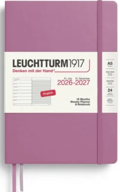 Kalender Weekly Planner/Notebook 18m 26-27 A5 Dusty Rose