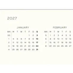 Kalender Weekly Planner/Notebook Soft 18m 26-27 A5 Black