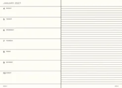 Kalender Weekly Planner/Notebook Soft 18m 26-27 A5 Dusty Rose