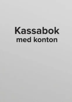 Kassabok med konton - A5 - 148x210mm