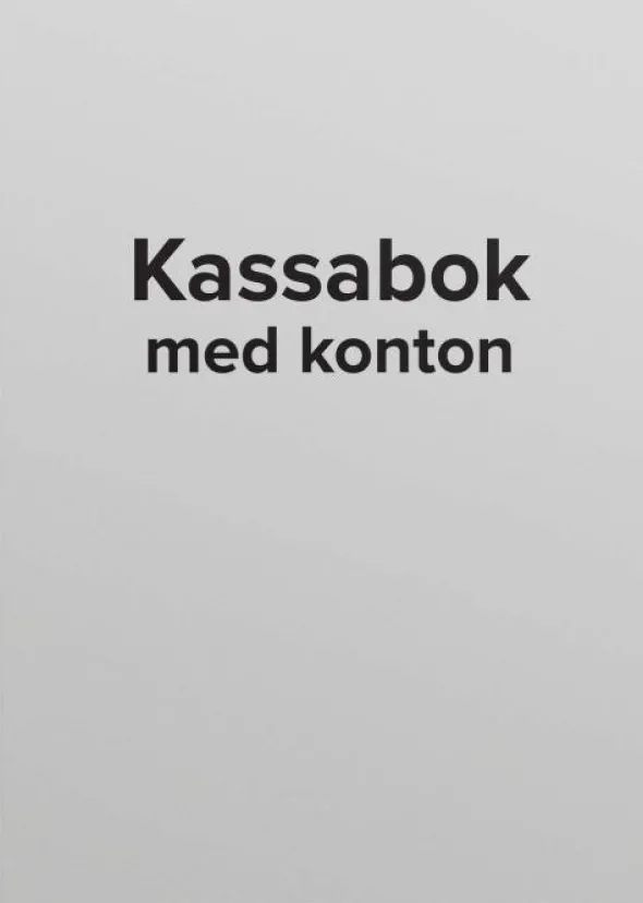 Kassabok med konton - A5 - 148x210mm