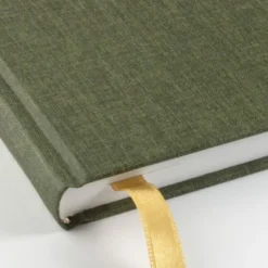Klassisk gästbok 185x185 mm - Khaki Green