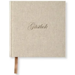 Klassisk gästbok 185x185 mm - Rough Linen