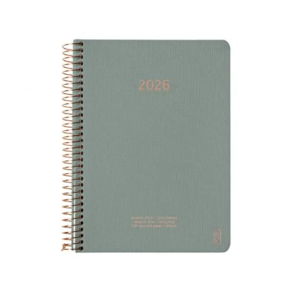 KOZO Kalender 2026 A5 Vecka per uppslag Aloe Vera