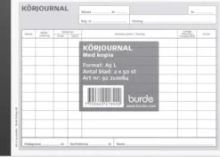 Körjournal med kopia