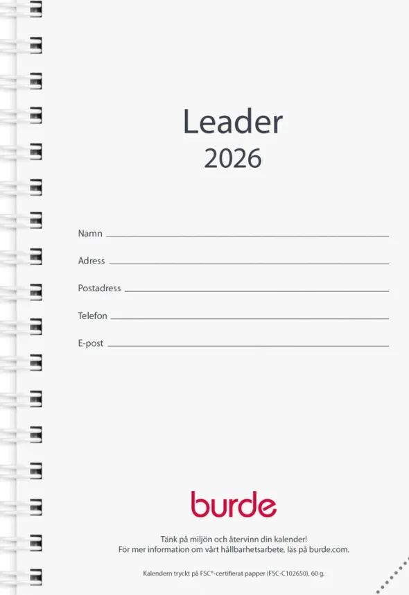 Leader kalenderrefill 2026