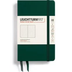 Leuchtturm A6 hard 187s Forest Green dotted