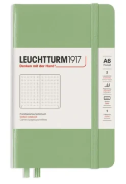 Leuchtturm A6 hard 185s Sage Dotted