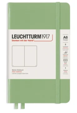 Leuchtturm A6 hard 185s Sage olinjerad