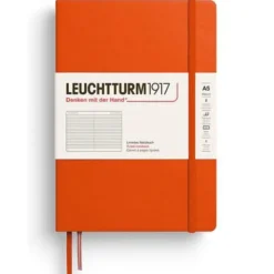 Leuchtturm Notebook A5 hard Pumpkin linjerad