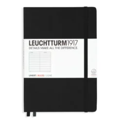 Leuchtturm Notebook A5 hard 251s Black linjerad