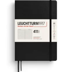 Leuchtturm Notebook A5 hard 411s Black Ruled