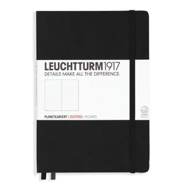 Leuchtturm Notebook A5 hard 251s Black dotted