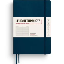 Leuchtturm Notebook A5 hard 251s Deep Sea linjerad