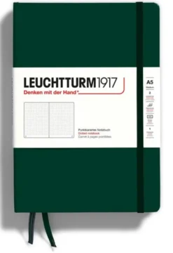 Leuchtturm Notebook A5 hard 251s Forest Green dotted