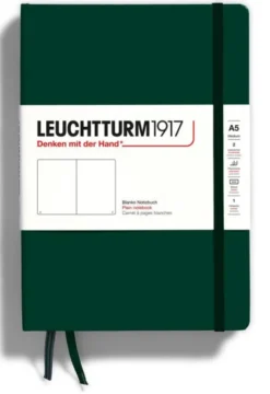Leuchtturm Notebook A5 hard 251s Forest Green olinjerad