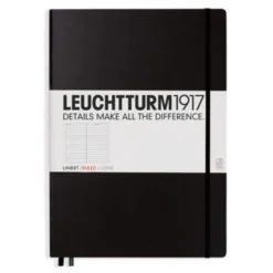 Leuchtturm Notebook A4+ hard Svart linjerad