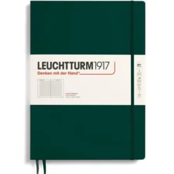 Leuchtturm Notebook A4 Slim Hard 121s Forest Green linjerad