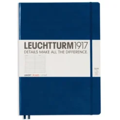 Leuchtturm Notebook A4 Slim Hard 121s Navy linjerad