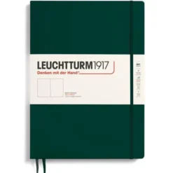 Leuchtturm Notebook A4 Slim Hard 123s Forest Green olinjerad