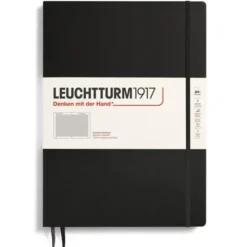 Leuchtturm Notebook A4 Slim Hard 121s Black squared