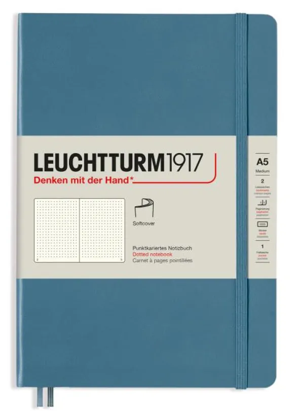 Leuchtturm Notebook A5 soft Dotted Stone Blue