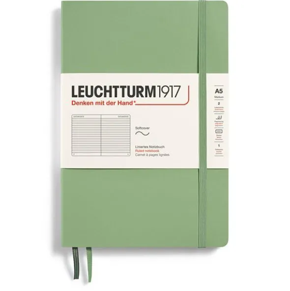 Leuchtturm Notebook A5 soft Ruled Sage