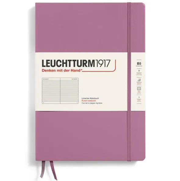 Leuchtturm Notebook B5 Hard 219s Dusty Rose Ruled