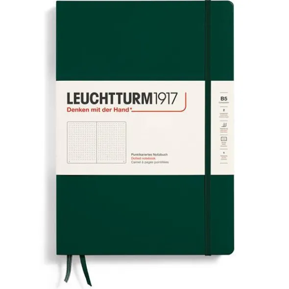 Leuchtturm Notebook B5 Hard 219s Forest Green Dotted