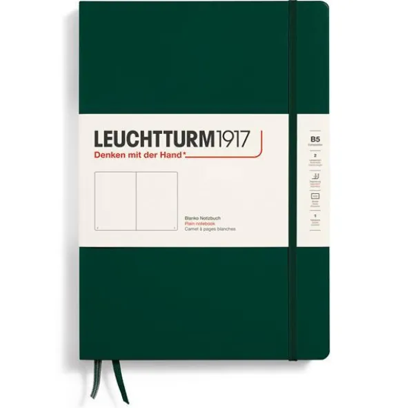 Leuchtturm Notebook B5 Hard 219s Forest Green Plain