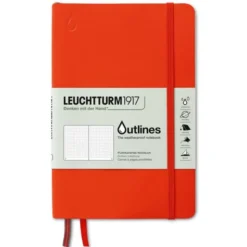 Leuchtturm Outlines Notebook B6 Dotted Signal Orange