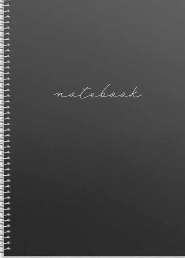 Linjerad Notebook A4 Black