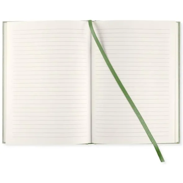 Linjerad Notebook A5 128 sidor Green Leaf