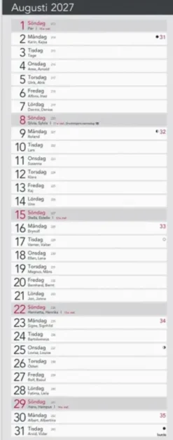 Liten Bordskalender Elegant 2027