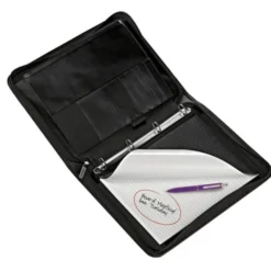 Metropol Zip Folio med ring - Svart