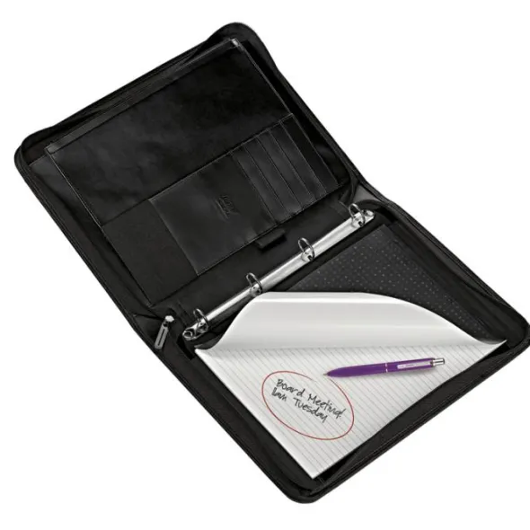 Metropol Zip Folio med ring - Svart