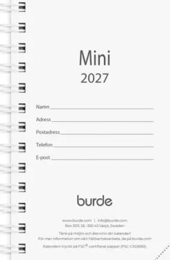 Mini kalenderrefill 2027