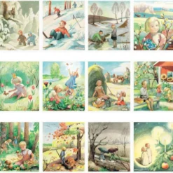 Månadstavla Kerstin Frykstrand, 12 motiv
