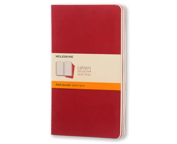 Moleskine Cahier Journal Large Ruled - Röd