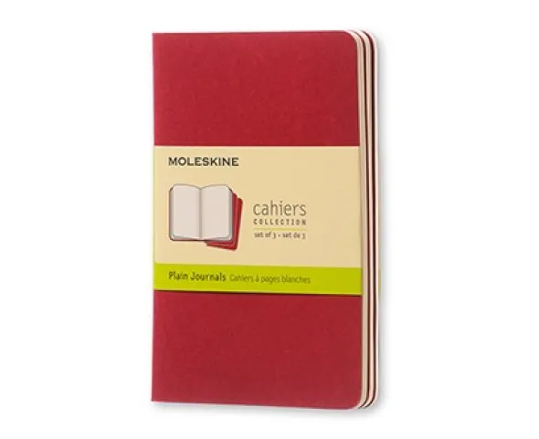 Moleskine Cahier Journal Pocket Plain - Röd
