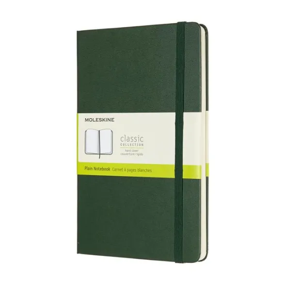 Moleskine Classic Hard Large Plain Notebook Myrtle Green