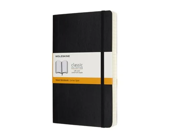 Moleskine Classic Notebook Soft Expanded linj svart