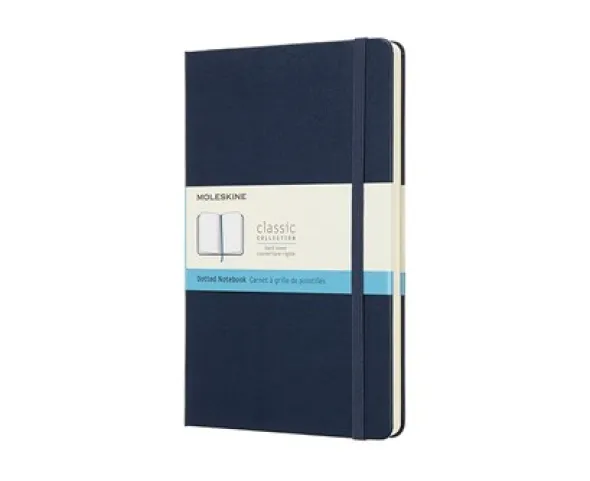 Moleskine Dotted Classic Notebook Large - Blå 13x21cm