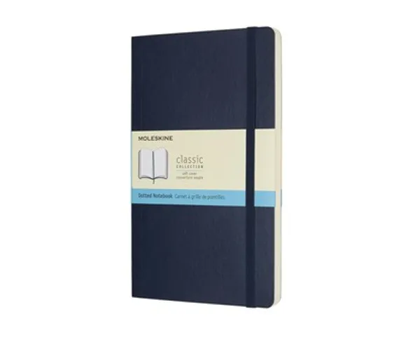 Moleskine Dotted Soft Notebook Large - Mörkblå