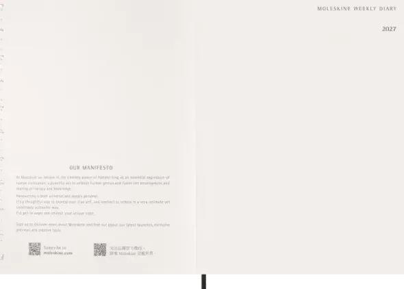 Moleskine Essential Planner Weekly Vertical XXL Svart 2027