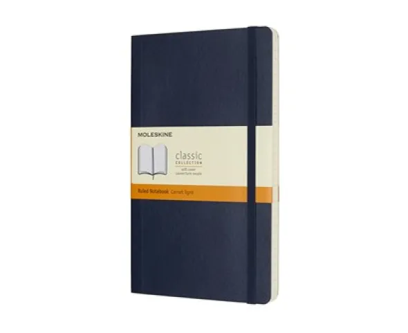 Moleskine Notebook Large Soft Cover - Blå - Linjerad