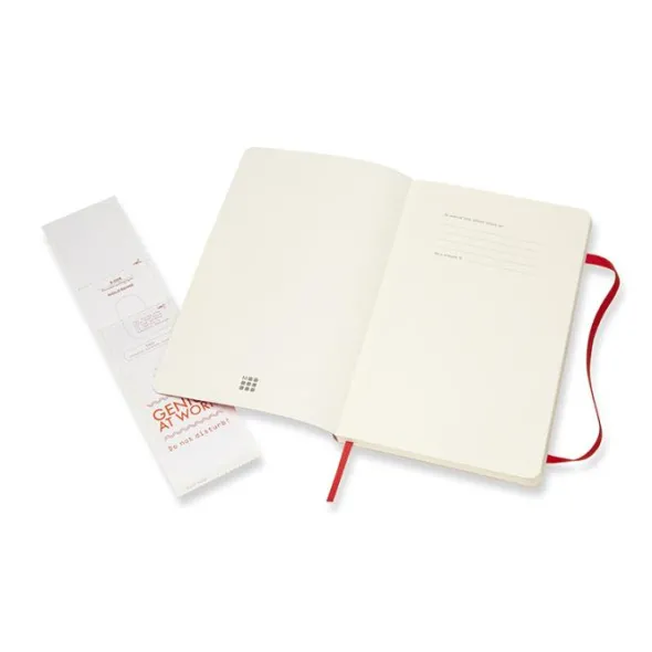 Moleskine Notebook Large Soft Cover - Röd - Olinjerad