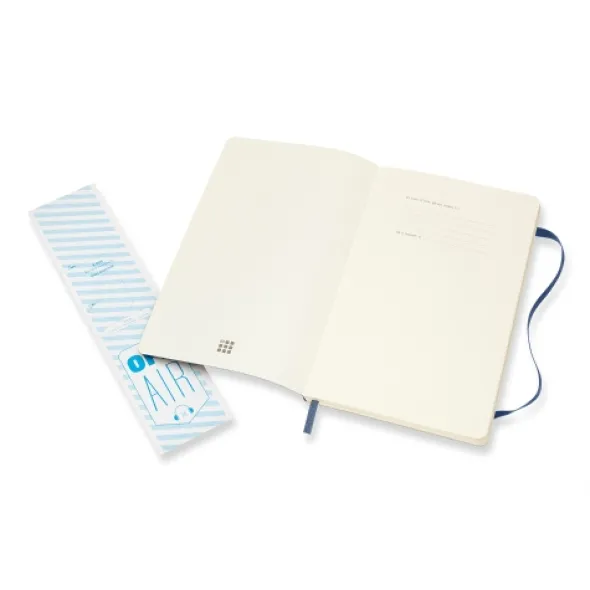 Moleskine Notebook Large Soft Cover - Blå - Olinjerad