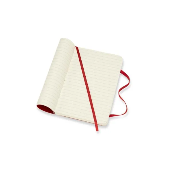 Moleskine Notebook Pocket Soft Cover - Röd - Linjerad