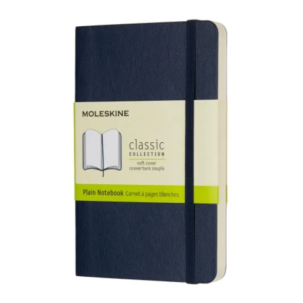 Moleskine Notebook Pocket Soft Cover - Blå - Olinjerad